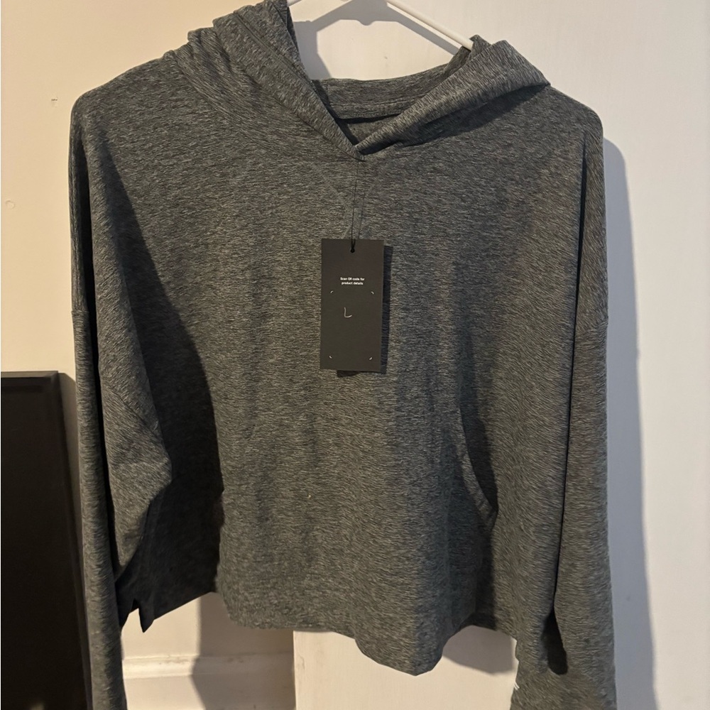 Fabletics Gray Hooded Sweatshirt